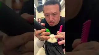 Chicken getting haircut 😂(LOL) #chicken #lol #shorts #hair #hairstyle