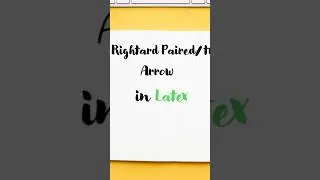 Rightward Paired / Two Arrows in Latex #latex #beginners #arrows #right #two #tutorial #beamer