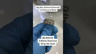 Big Boy Real Diamond Emerald Cut Band by Ijaz Jewelers