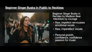 beginner singer busks in public to reckless by madison beer.