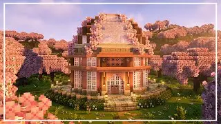 Minecraft ||🌸How to Build a Cherry Blossom Greenhouse / Bee Dome🌸|| Mizuno's 16 Craft Resource Pack