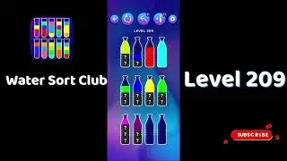 🎮 Water Sort Club Level 209 Walkthrough | Fun Liquid Sorting Game 💧 | SolutionGuruji