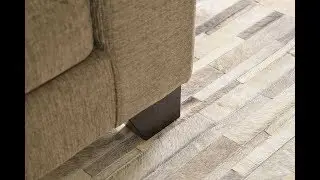 Gray Stripes Patchwork Cowhide Rug No 252 by Shine Rugs