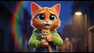 Mam Cat Saves Her Baby From Big Dog | Emotional Cartoon Story for Kids