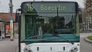 CTS - Trajet complet ligne 15,R&eacute;publique ➡️ Robertsau Boecklin