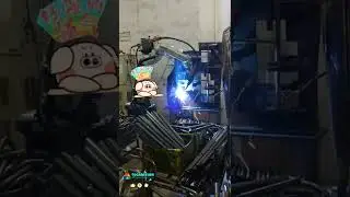 How Hard Would Tou Need To Tit 2 Metal Pieces To Weld Them Together? Processing By Robot-Arms!