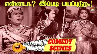 என்னடா.? இப்படி பயப்புடுற..! | Chakravarthi Thirumagal Movie Scenes | N.S.Krishnan Classic Comedy
