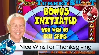 The Great Turkey Shoot Slot Machine Nice Win and Bonus for Thanksgiving