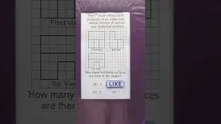 Find out the number of horizontal surfaces of an object shown in 1st angle orthographic projection.