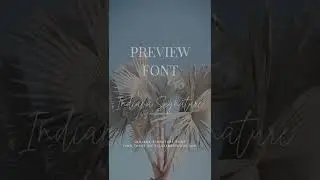 INDIANA SIGNATURE - CURSIVE FONT - CANVA FONT - AESTHETIC FONT