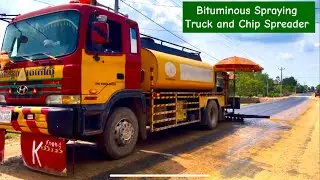 Bituminous Spraying Truck and Chip Spreader Use for Prime Coat DBST Road Project