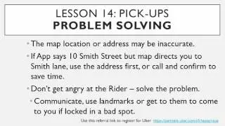Ultimate Uber Driver Training Course - Lesson 14: Pickups and Drop-offs