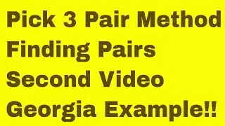 Finding winning pairs using the pick 3 pair method-second example for Georgia!!!
