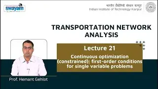Lecture 21: Continuous optimization (constrained)first-order conditions for single variable problems