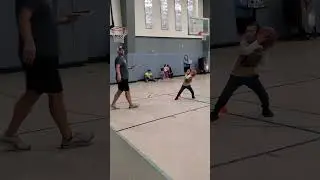 Basketball evaluations!!  Was told he was really good!! 😁