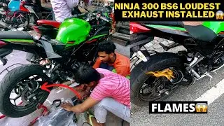 New Ninja 300 BS6 got Most LOUDEST EXHAUST Installed | World's Loudest EXHAUST 🔥💥