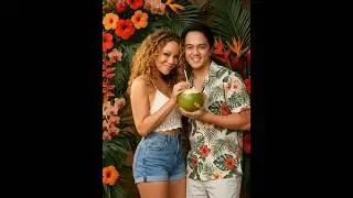 With Mariah Carey 🍹🥥🌴🤭  #mariahcarey #me #coconut #tropicalvibes #ai #fantasy #pinoy