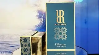Luxury Teal & Gold Perfume Box | Premium Packaging Design for Men