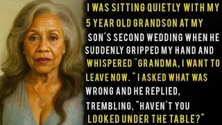 &ldquo;My grandson whispered, &lsquo;Grandma&hellip; look under the table at Dad&rsquo;s wedding.&rsquo;