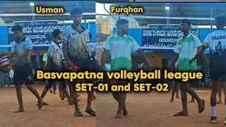 SET-01 and SET-02  Basvapatna volleyball league🔥 Usman Baig vs Furqhan 🥵 #volleyball #kerebilchi