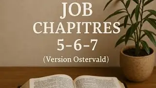 LECTURE DE LA BIBLE JOB 5 - 6 - 7 (Version Ostervald) Job souffre mais garde espoir. ✅