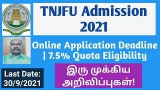 TNJFU Counseling 2021: Two Most Important Points