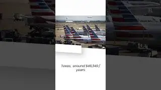 The average aircraft marshaller salary by state #aircraft #airport #shortsyoutube #marshaller