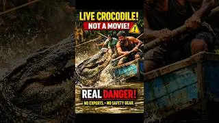 LIVE Crocodile Encounter 😱 | No Experts, No Safety Gear | REAL Wildlife Danger