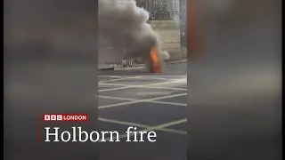 Holborn fire from underground in London (UK) 26/Nov/2025