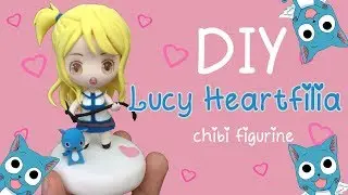 DIY Lucy Heartfilia chibi figure with Happy from Fairytail