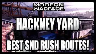 BEST Modern Warfare Search and Destroy Rush Routes on HACKNEY YARD! (Tips and Tricks)