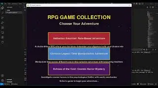 Text-Based RPG Game using Python