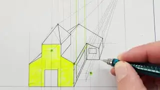 HOW TO DRAW A ROOF in ONE POINT PERSPECTIVE - HSE | Page 11-10 | Grade 10