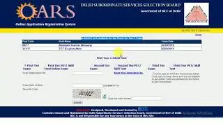 DSSSB Asst Teacher & TGT Admit Card 2018