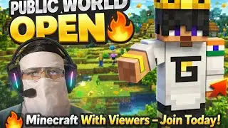PUBLIC WORLD OPEN 🔥 Minecraft With Viewers &ndash; Join Today!