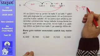 Hız Problemleri Soru Çözümü | Test 35 | Yeni Nesil Sorular (PDF var)