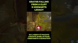 Kratos falling from a cliff X HOGWARTS LEGACY