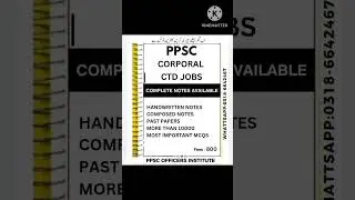 ppsc CTD corporal test preparation