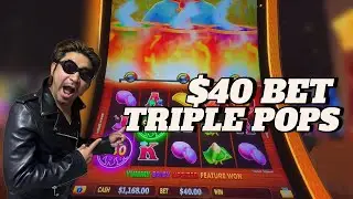 Flaming Pots Triple Pot Bonus 💥 $40 Bet EXPLODES | Slot Machine Handpay