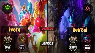 Challenger IVERN [Guardian] (Jungle) VS  REK'SAI - Challenger EUW Patch 10.3