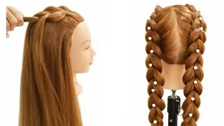 Two Bubble Braid Hairstyle | Easy Double Bubble Braid for Wedding & Party | Step by Step