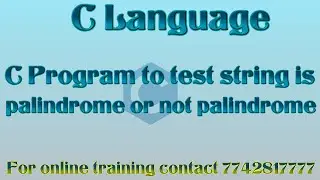 palindrome string program in c in hindi without using library function