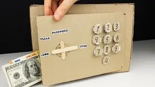 How to make a SAFE with a NUMERIC Lock from Cardboard