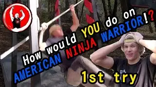 Jock kid tries Ninja Warrior 1st time