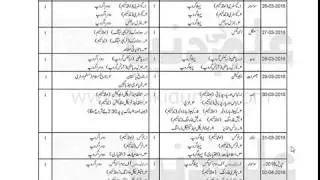 9th 10th class datesheet 2018
