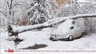 Weather Events - several countries hit by heavy snow (Balkans region/Europe) - BBC - 27/Nov/2023