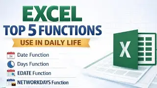 Excel Date & Time Functions | DATE, DAYS, EDATE, NETWORKDAYS, CONVERT | Excel Tutorial