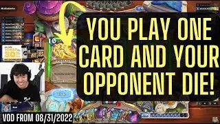 Disguised Toast plays Quest priest in Hearthstone. VOD from 08/31/2022