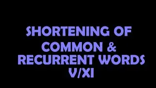 Short-word dictionary (to save time when taking notes)