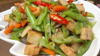 STIR FRIED FRENCH BEANS with fish cake | French Bean recipes | Sayur Kacang Buncis Masak Kek Ikan